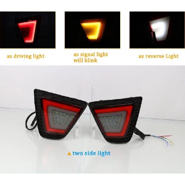 Car LED Rear Bumper Lamps For Honda Fit Jazz 2014 - 2017 Brake Light Turn Signal Backup Reflector Lamp Reverse Fog Taillights