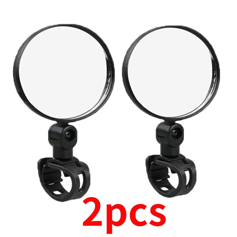 Bicycle Rearview Mirror Wide Angle Convex Mirror Bicycle Reflector Mountain Bike Rearview Mirror Silicone Handle Rearview Mirror