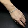 Серебряный браслет с фианитами, вес изделия 4,78 гр (2175032)