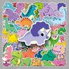 50 Cute Dinosaur & Animal Waterproof Stickers for Journals, Water Bottles, Luggage