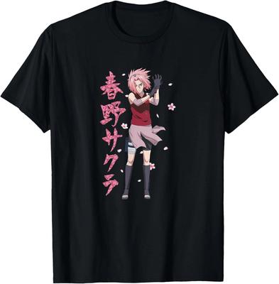 Camiseta de Anime Naruto Shippuden Sakura Flores de Cerezo