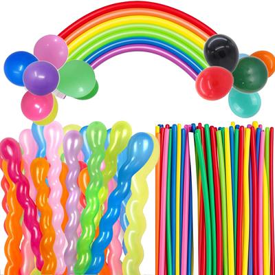 100 stuks Latex Ballon Met Pomp Gekleurd Spiraal Lange Strip Rondheid Verjaardag Bruiloft Festival Feest DIY Decoraties Benodigdheden TMZ