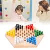 Chinese Checkers Wooden Colorful Chinese Checkers Board Game for Adults Kids Family