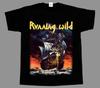 Running wild sotto il teschio e tibie rage heavy metal t-shirt nera 3XL 4XL 5XL