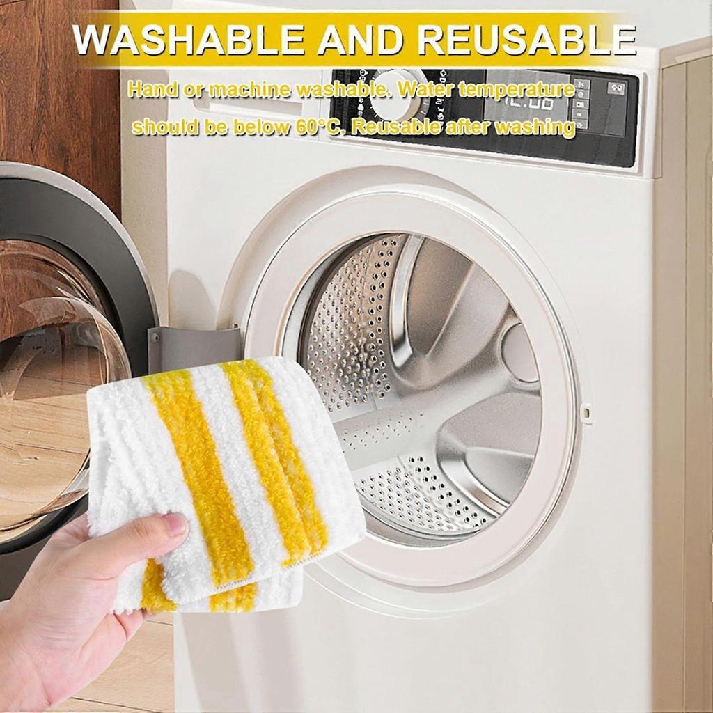 Pack of 6 Microfibre Floor Cloths for SC1,SC2,SC3,SC4,SC5 Steam Cleaners,EasyFix Replacement Pads,F