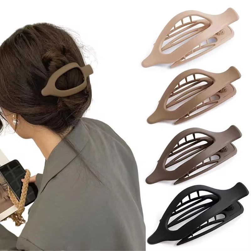 Large Size Plastic Matte Hair Claw Clips for Women Thick Hair Accessories Neutral Autumn Winter Duckbill Clip