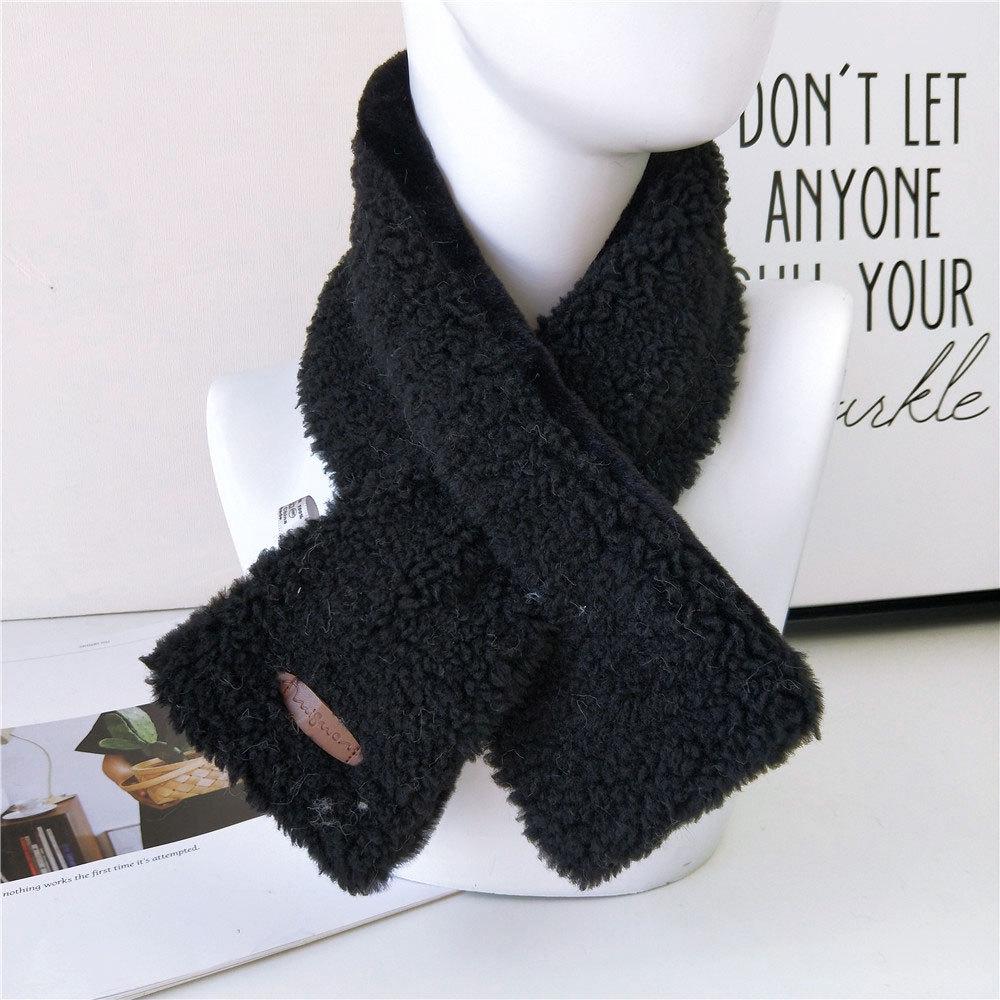 Neuer einfarbiger Schal für Damen im Frühling und Herbst, vielseitiges Band mit Handgelenksschlaufe, modische Dekoration, Nackenschutz für Studenten, kleiner Schal