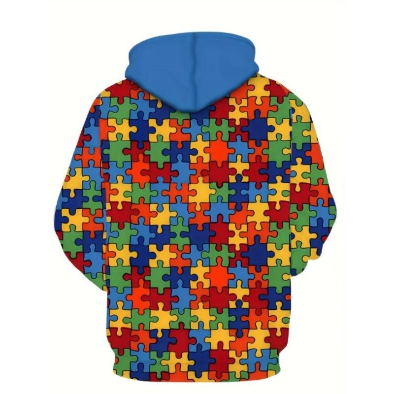 3D Men's Poker Card Pattern Hoodie, Long Sleeve Casual Hoodie, Fashion Pattern Hoodie Jacket