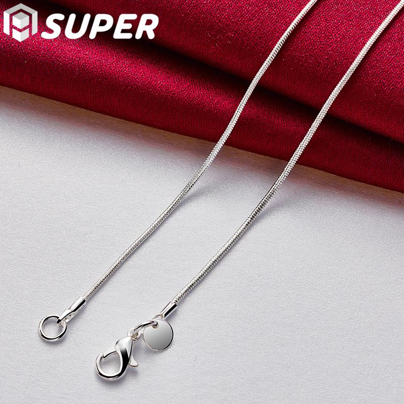 925 Sterling Silver Circle Rectangle Pendant Necklace Jewelry