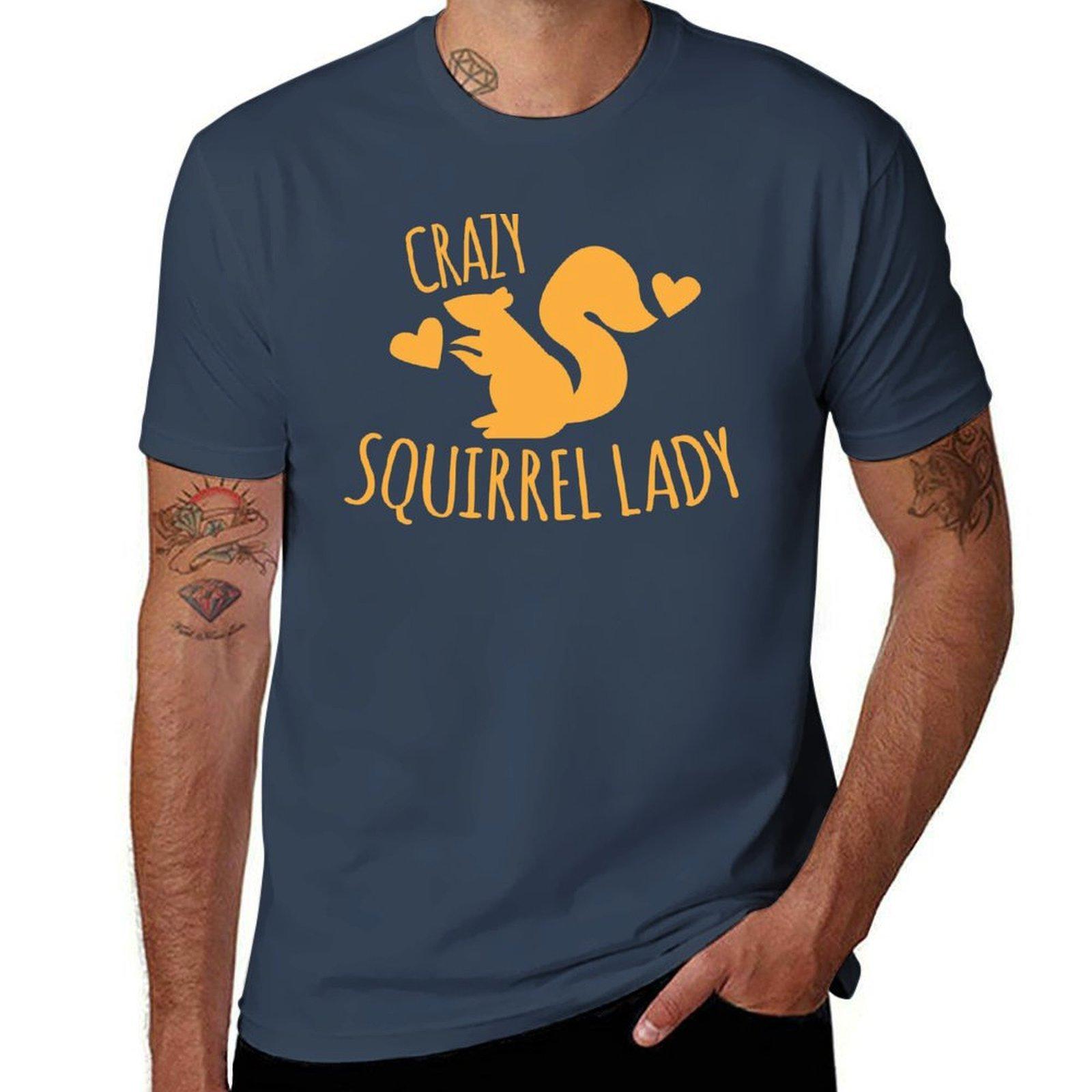 Crazy Squirrel Lady Tshirt Plus Size Short Sleeve Tshirt S