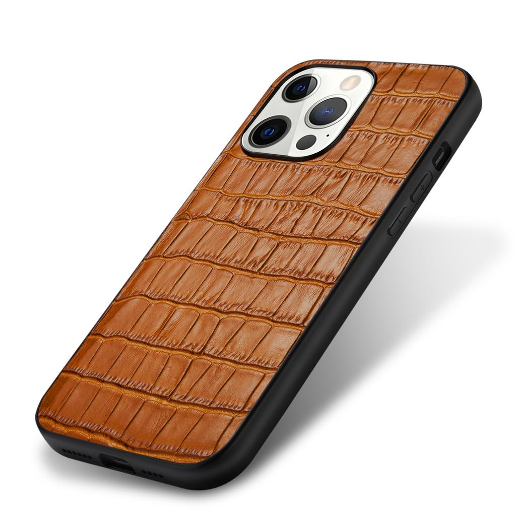 Luxury Crocodile Genuine Leather Case For iPhone 15 16 14 13 11 12 Pro Max 7 8 Plus X XR XS Shockproof Cover