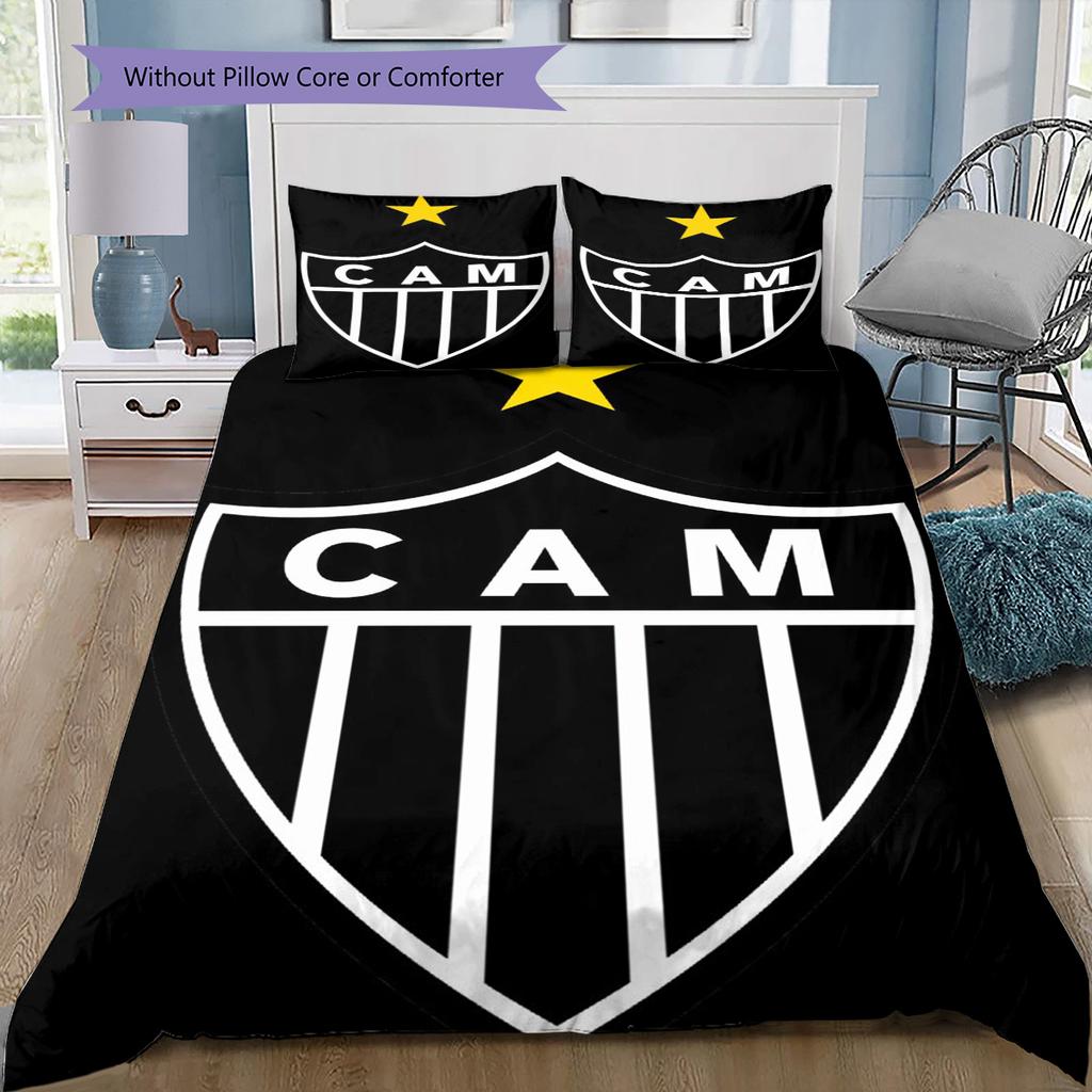 Atlético Mineiro "CAM" Bedding Set, Football Club Logo Duvet Cover with Pillowcases, No Comforter