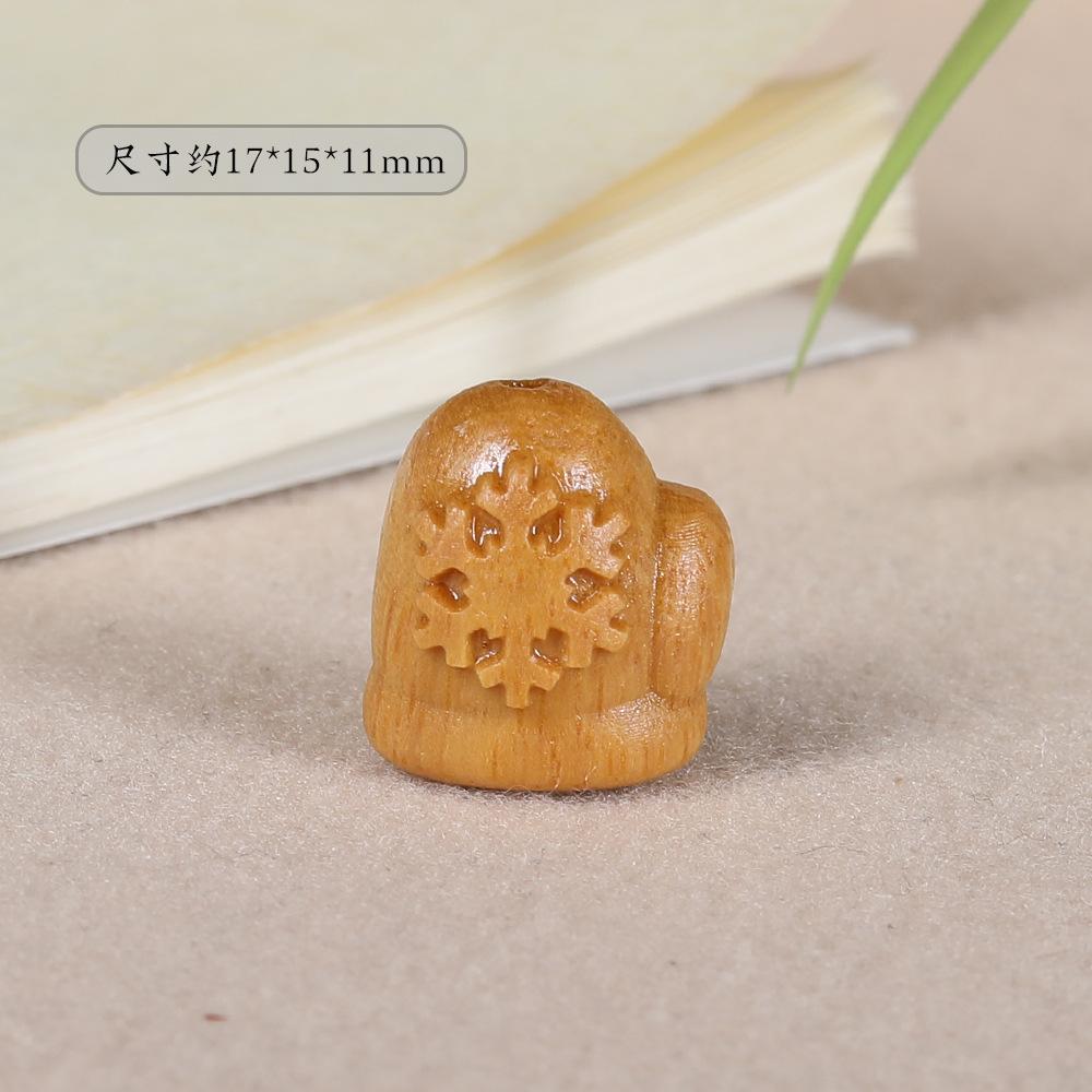 

DIY Male and Female Couples Mobile Phone Chain Carved Small Gloves Accessories Christmas Gloves Beads Keychain Pendant