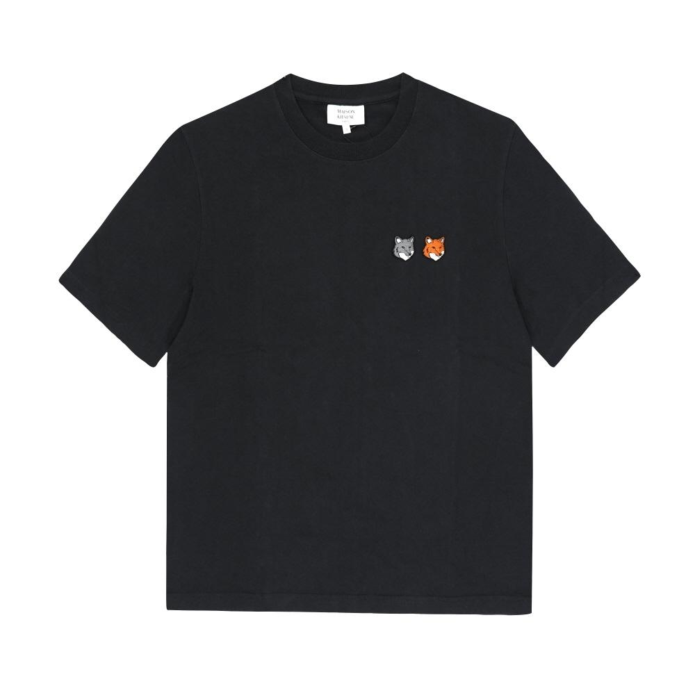 

MaiSon KiTSune Men S ShorT Sleeve T ShirT Double Bold Fox Head paTch Om011cfkj0118 OM011CFKJ0118 P190 (L)