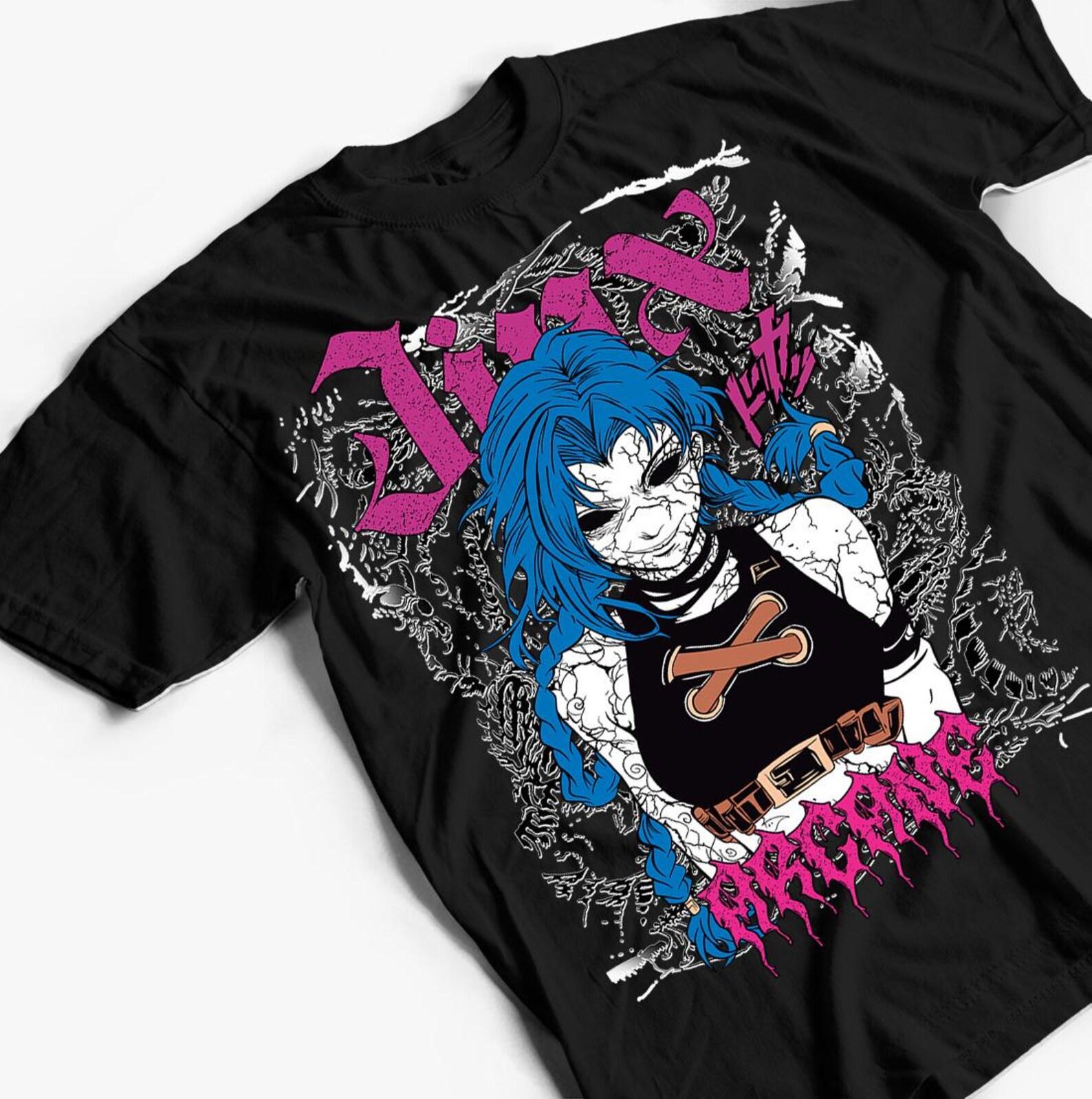 Jinx Arcane T-Shirt, Japanese Anime Graphic Tee L