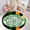 1PC round rug Cel-tic Football Club Crest Printed Round Area Rug ,Rug For Home Office, Round Chair Rug, Decorative Carpet Fan gifts Christmas gift