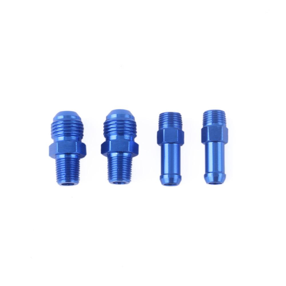 Black Adjustable Fuel Pressure Regulator Injection with Gauge & barbed Fittings