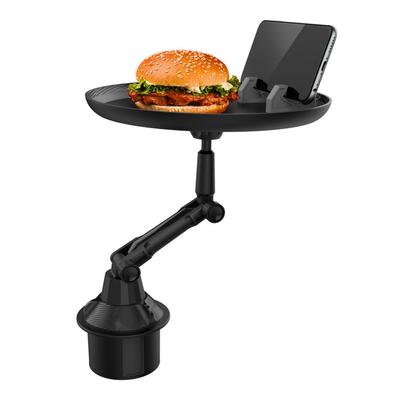 2 In 1 Car Cup Holder Tray Multifunctional Adjustable Vehicle-Mounted Dining Table Mobile Phone Bracket Easy