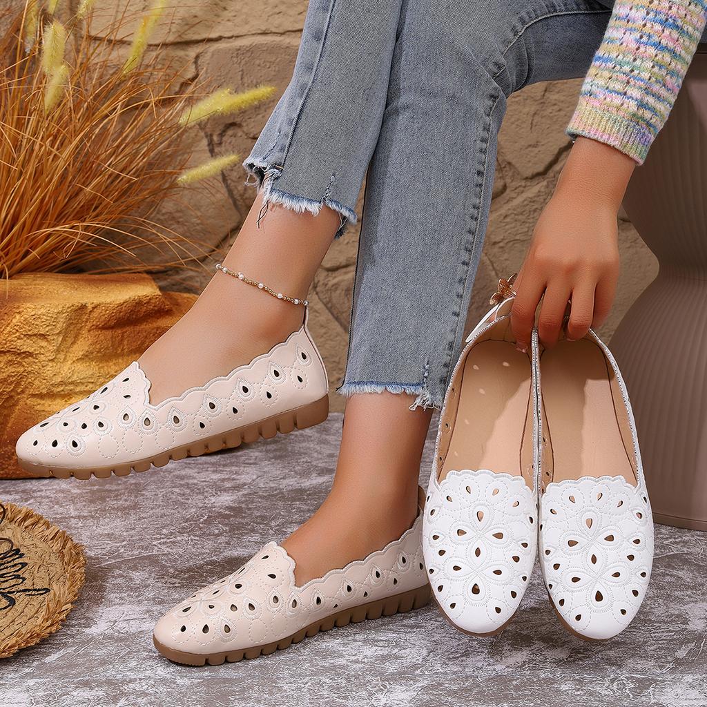 2025 New Women Outdoor Flats Shoes Ballet Slip on Comfortable Sneakers Women Spring Anti-slip Ballerina Loafers Zapatos De Mujer