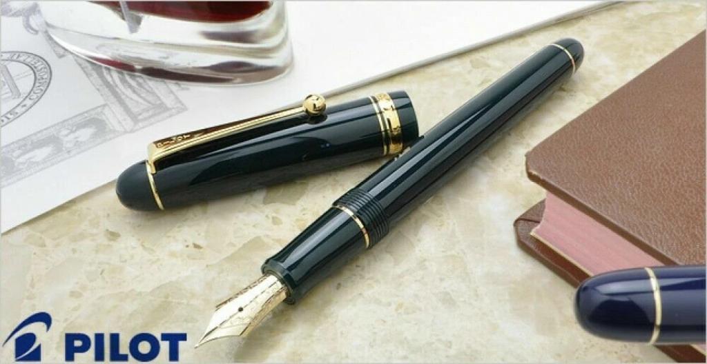 Pilot Custom 74 Fountain Pen Dark Green Fine Nib FKKN-12SR-DGF with Converter