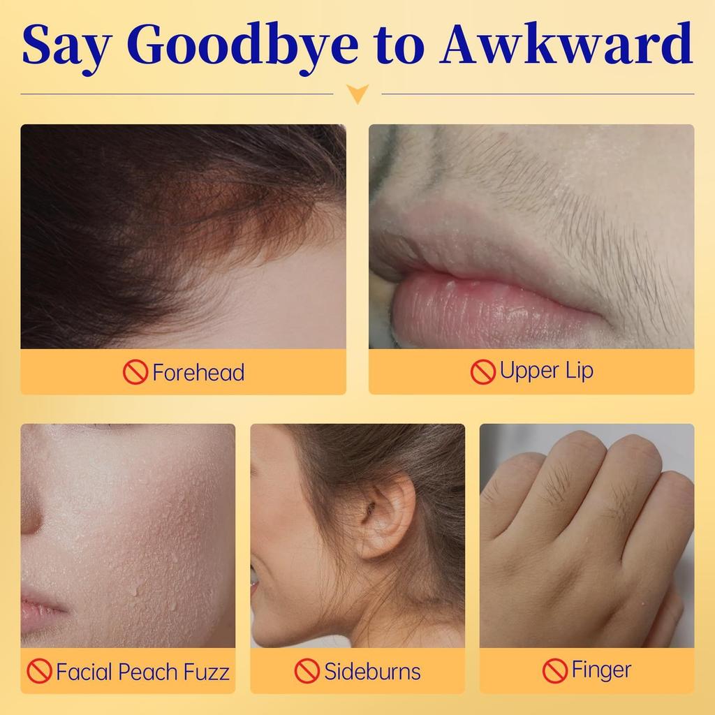 Facial Hair Removal Kit for Women and Men, Gentle and Effective