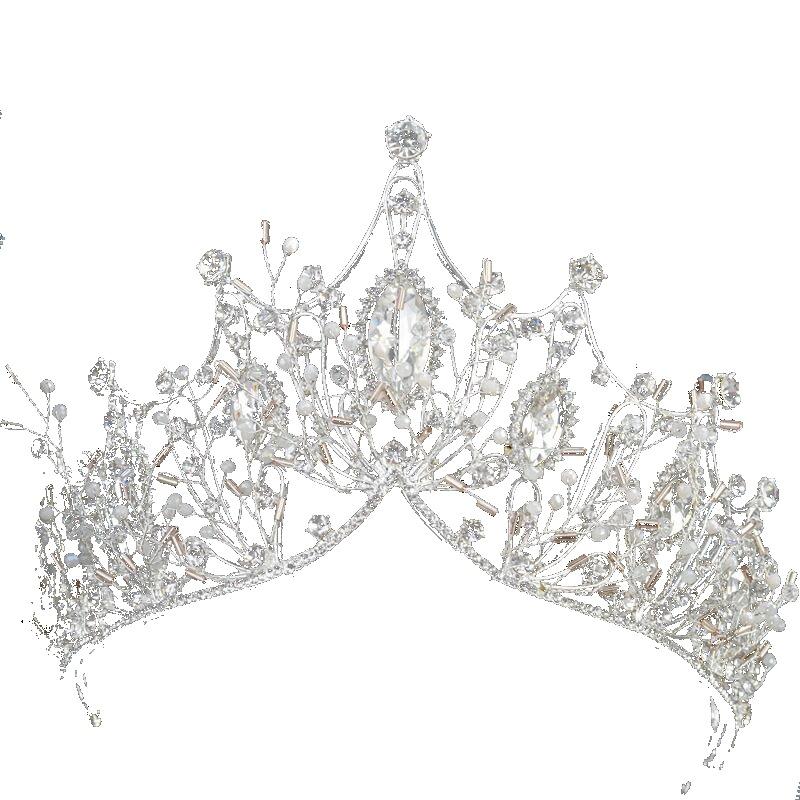 

Невеста свадебная тиара корона платье белые газовые аксессуары атмосферный барочный венец аксессуары для волос для женщин