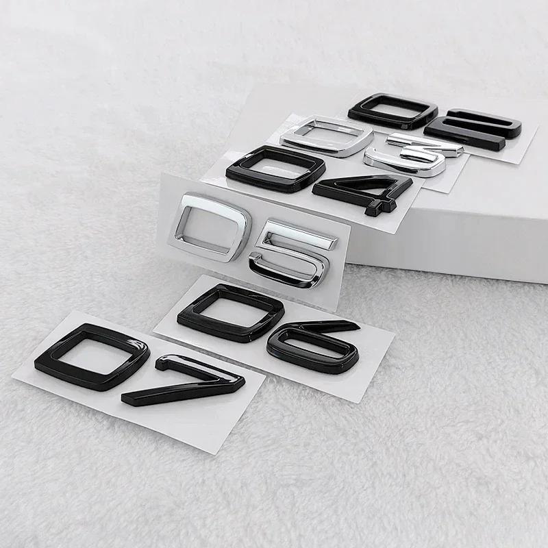 3D Auto ABS  Badge Emblem Sticker for Volvo D2 D3 D4 D5 D6 D7 Logo V40 S40 S60 S70 S80 V50 Exterieur Accessoires