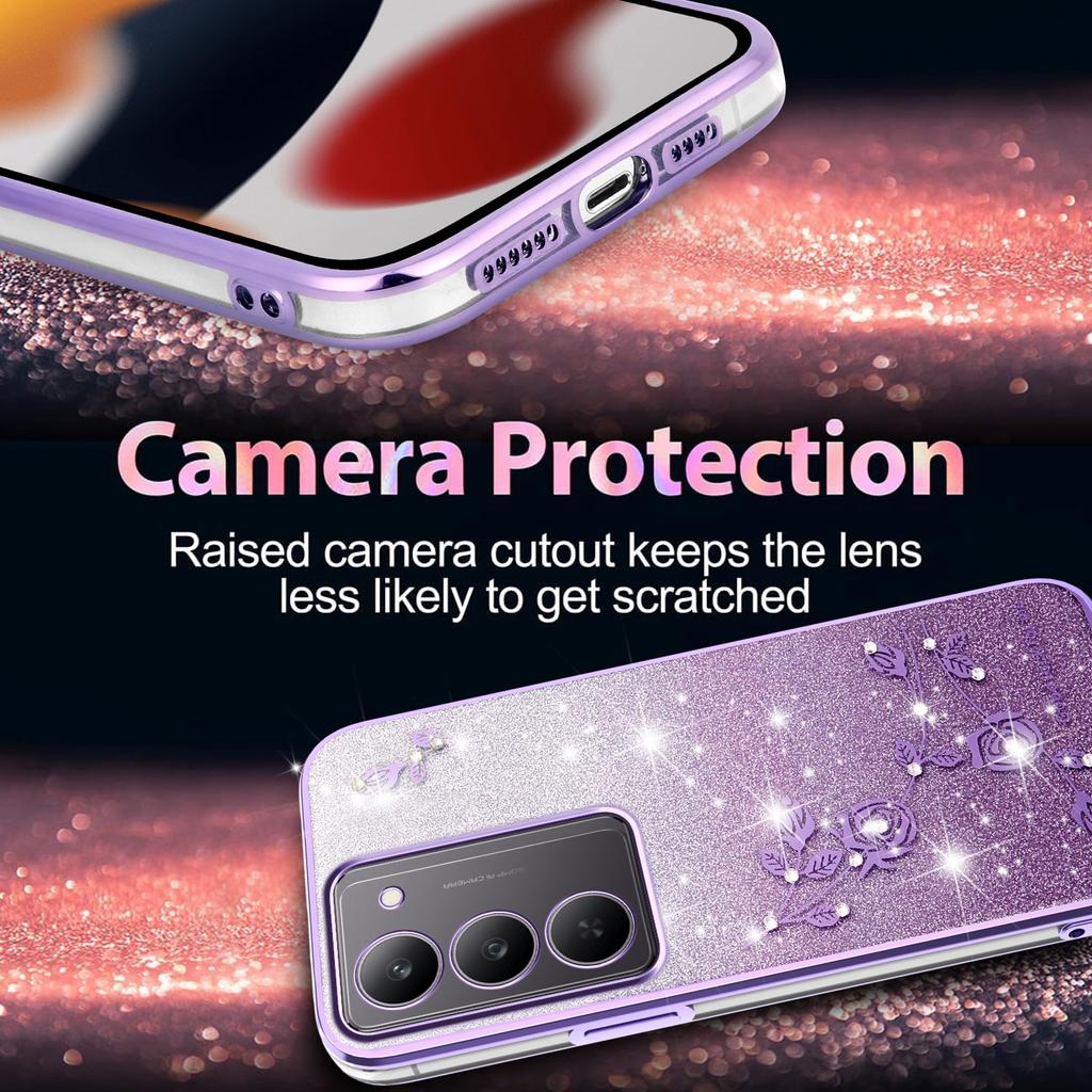 KADEM For Realme 14x 5G Case Flower TPU Flexible Gradient Phone Cover