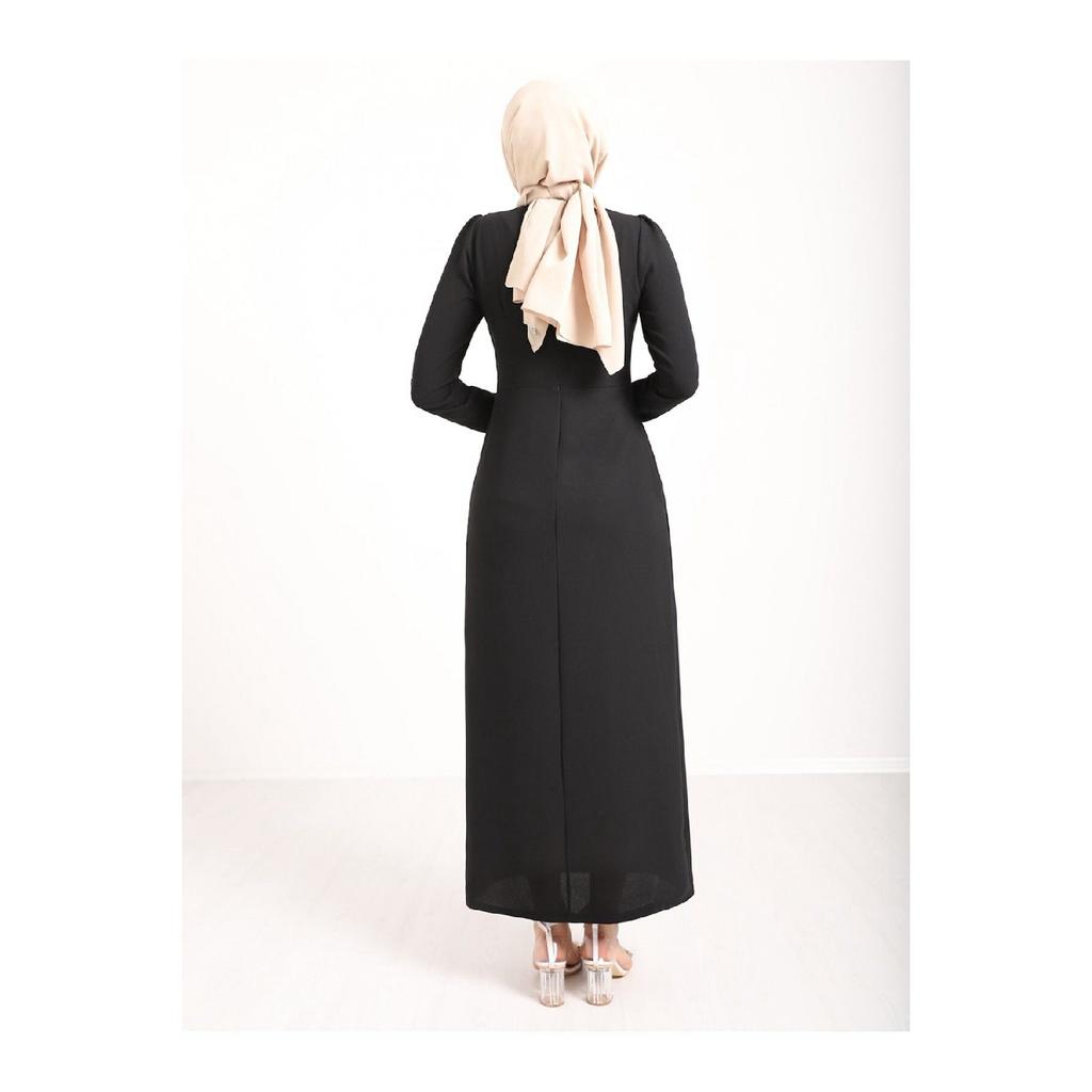 Asymmetrical Crepe Dress With Aller Front And Skirt