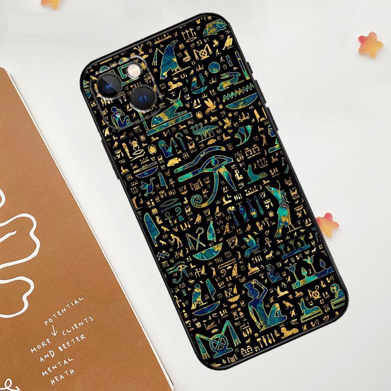 Ägypten Pharao Wandmalerei Hülle Für Apple iPhone 15 16 14 13 12 11 Pro Max Mini XR 15 16 Plus 16e Schutzhülle