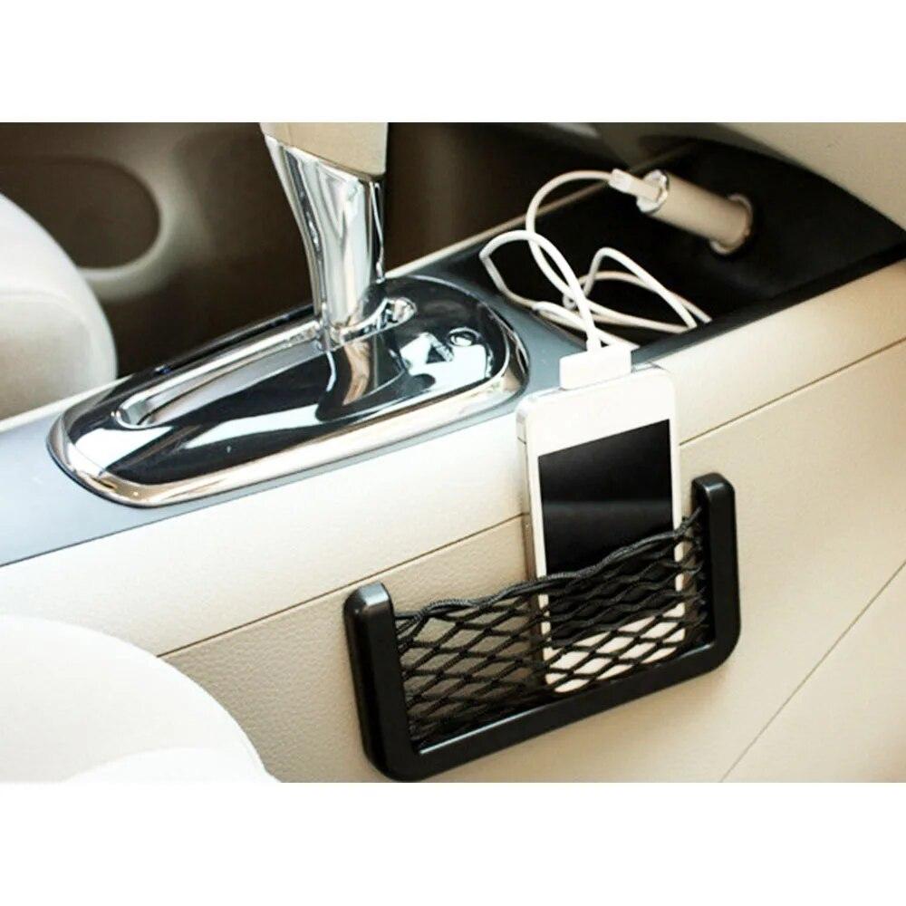 Universal Car Storage Net Automotive Pocket Organizer Bag for Phone Holder Box Facial Tissue 15*8cm For All Car Accessories