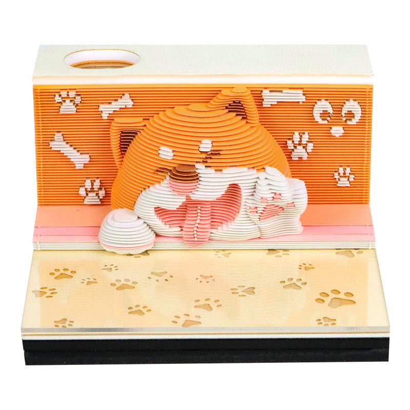 3D Stereoscopic Sticky Note Sculpture 2026 Calendar: Creative Tear-off Convenience Pad and Desktop Ornament