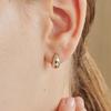 Loveenb [14K Gold] Two-Tone Volume One-Touch Earrings (Reversible)
