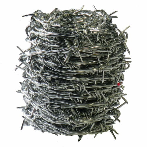 

DAIDOHANT Колючая проволока, Оцинкованная, #16 Шип, Диаметр 1,6 мм x Длина 20 м, Включает 15 гвоздей (Код продукта: 55781)