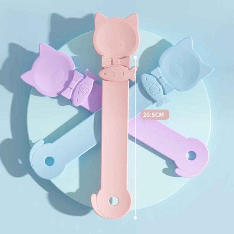 Cat Squeeze Feeder Spoon For Liquid Food Puree Strip Snack Dispenser Pet Feeding Tool Easy Use Supplies Churu Tube Helper