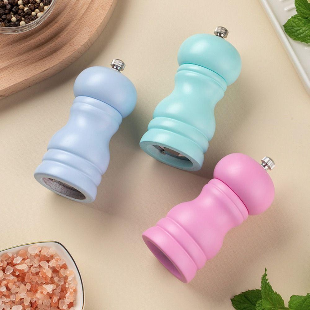 

with Ceramic Grinding Core Pepper Salt Mill Wood Seasoning Bottle Kitchen синий