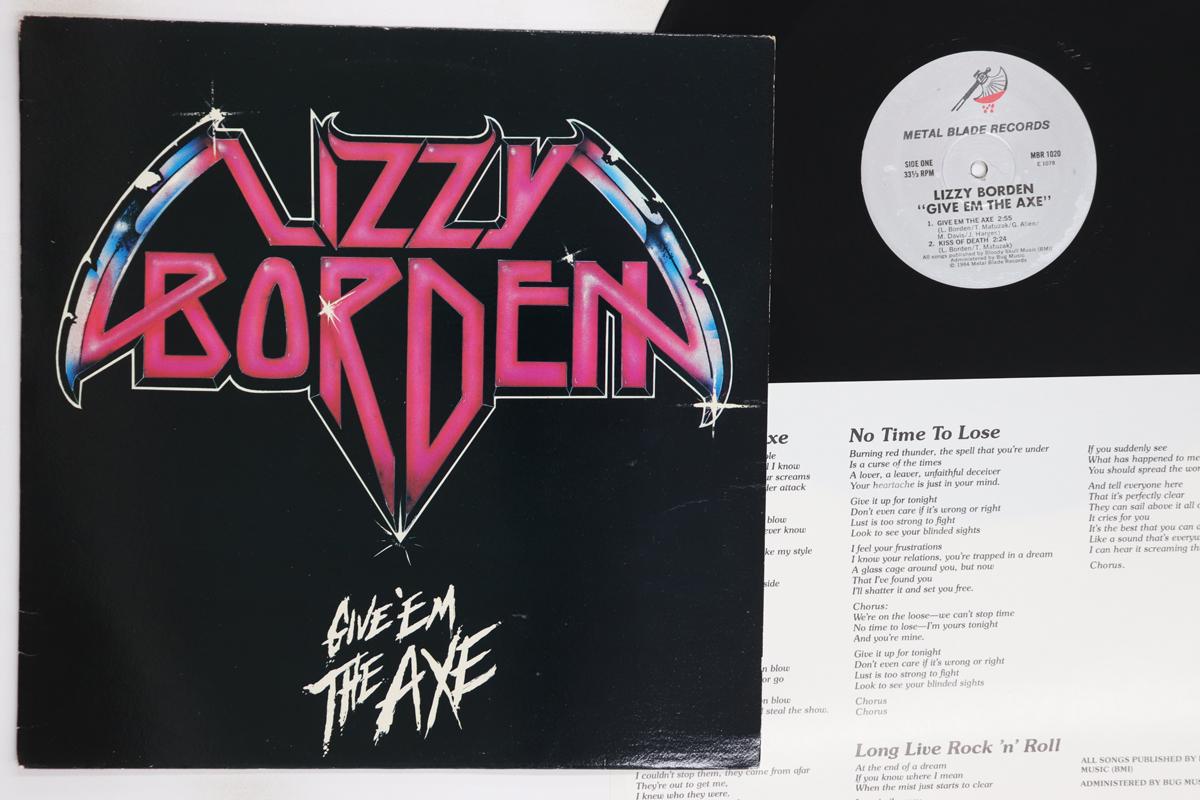 12inch Record LIZZY BORDEN Give em The Axe MBR1020 METAL BLADE 1984 US Metal Used