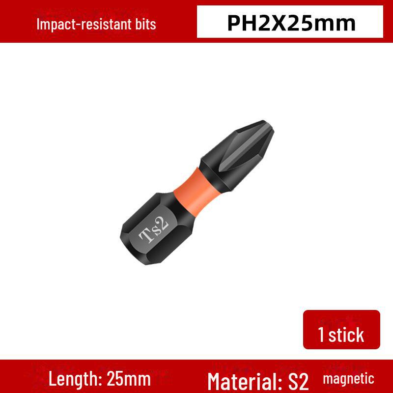 

Ударостійка магнітна насадка для викрутки з чорним фосфатуванням PH2 PH2*25mm
