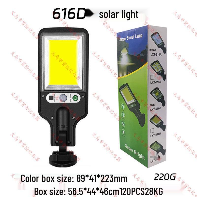 Solar LED Wall Light with Remote, COB Sensors, Waterproof for Outdoor Use
