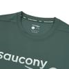 SAUCONY Running Training Series Round Neck Fashion Soft Versatile Short Sleeve T-Shirt Unisex Tops Peacock-Green SA2259ST03T-GE171