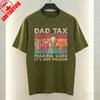 Vintage Dad Cotton TShirt for Unisex Funny Dad Tax Fast Food Print Tee Trendy Fathers Day Gift Casual Wear Funny Dad Jokes Tops