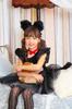 Clearstone Petit Chat Noir Black Cat Cosplay Costume for Black Kids, Girls, 120cm,