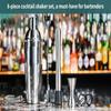 3/8 Pezzi Shaker Professionale Acciaio Inossidabile Bartender Bicchiere da Vino Miscelatore per Cocktail Shaker per Cocktail Set da Bar