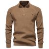 Pull Polyvalent pour Homme à Fermeture Éclair et Col Montant - Couleur Unie - Tendance Automne/Hiver à Manches Longues Style Européen