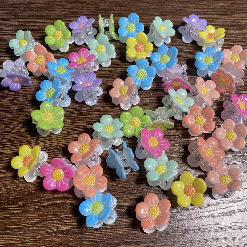 10/20pcs Multicolor Small Hair Claw Clips for Girls Mini Flower Claw Clip Women Cute Heart Hairclip Kids Pink Star Hair Pins