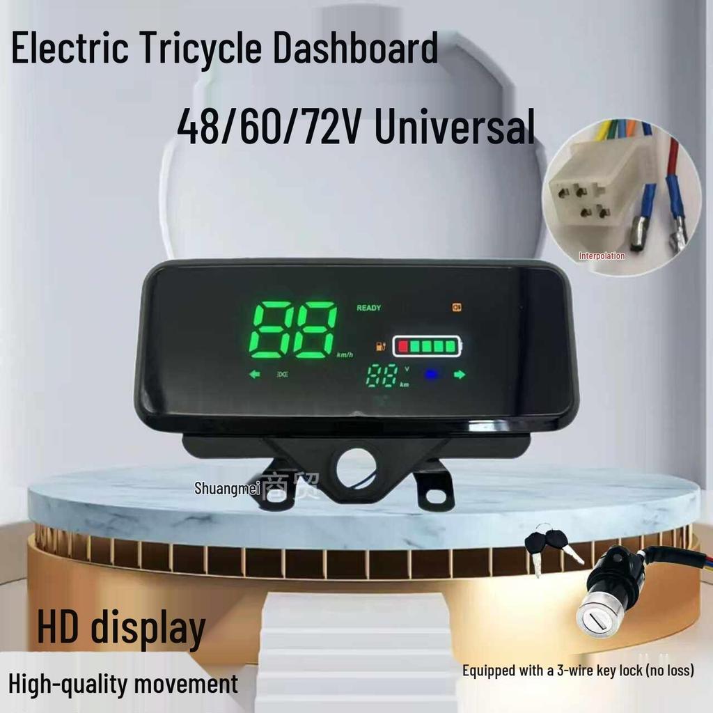 Universell elektrisk trehjuling Dashboard 48-72V