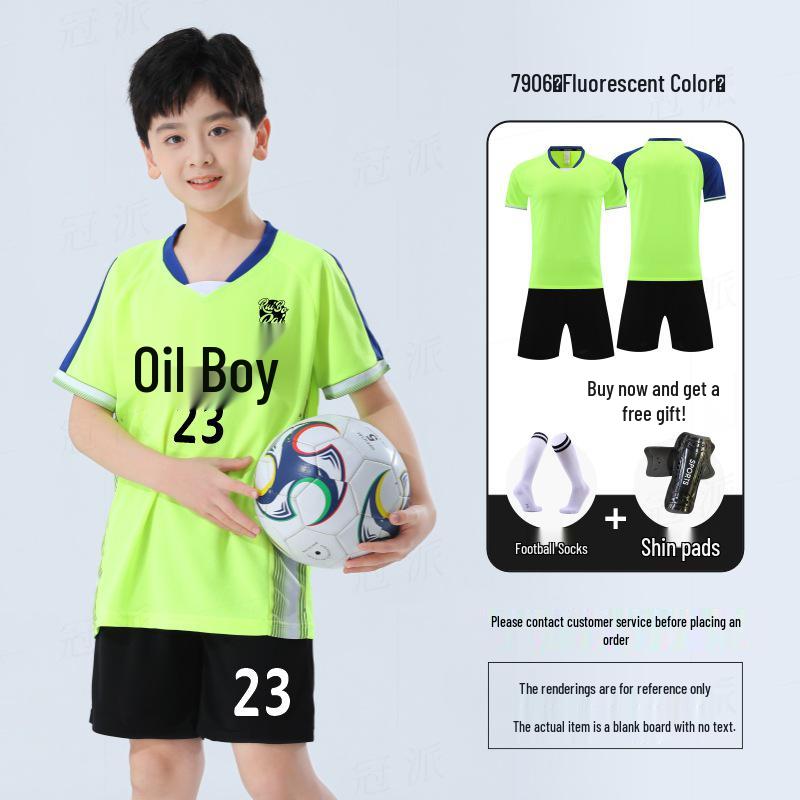 Customizable Kids  Quick-Dry Football Kit with Accessories - Breathable Team Uniform for Training and Competition 3XS