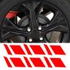10Pcs Red Reflective Car Wheel Rim Vinyl Decal Strip Racing Stickers Accessories