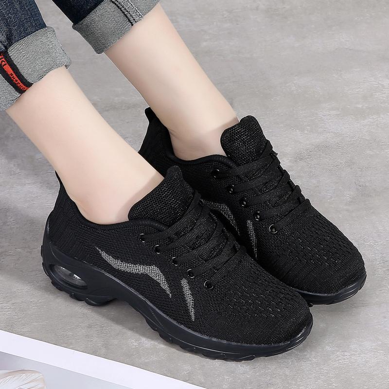 Dance shoes Red square dance shoes Soft-soled dance shoes Sneakers Mesh breathable