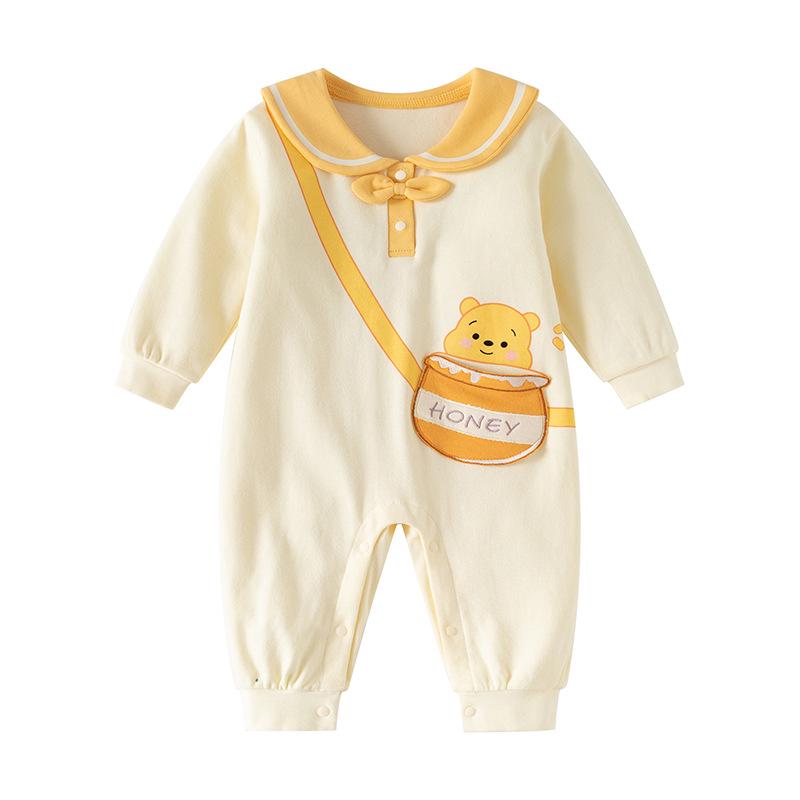 

Spring & Autumn Newborn Pure Cotton Romper - Cute Long Sleeve Baby Outing Suit 90cm